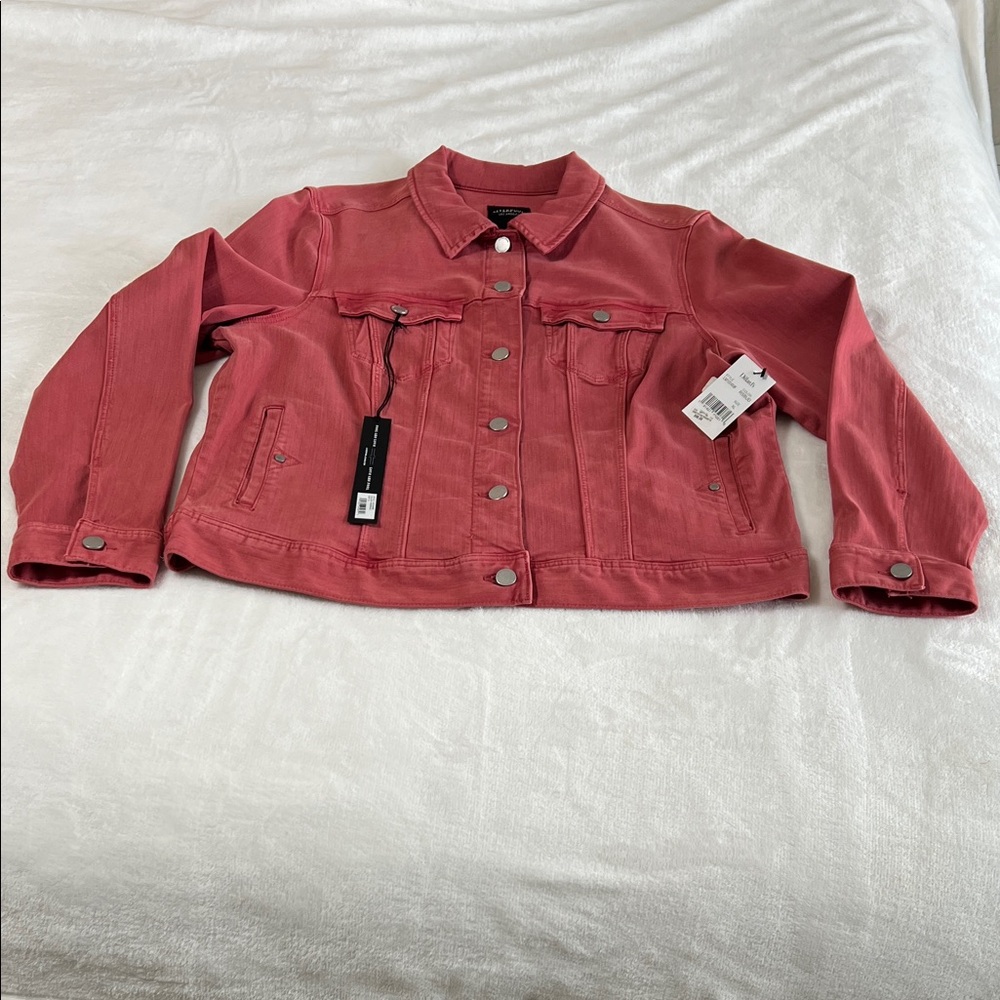 NWT SZ XL Red Denim Jacket